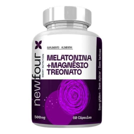 MELATONINA + MAGNÉSIO TREONATO 650MG 60CAPS