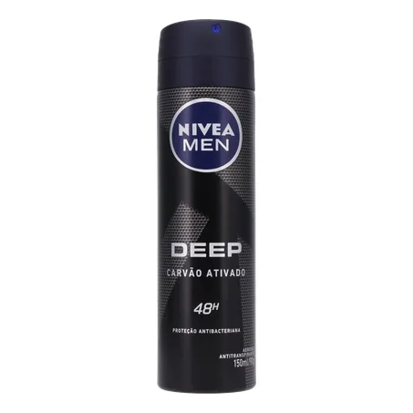 DESOD.NIVEA AERO 150ML DEEP CARVAO ATIVO MASC