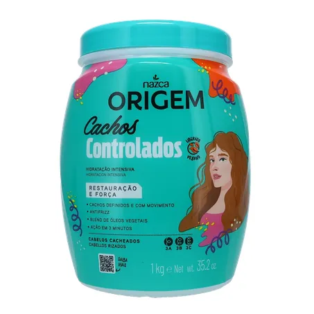 Creme de Hidratação Nazca Origem Cachos Controlados Pote 1Kg 360-0