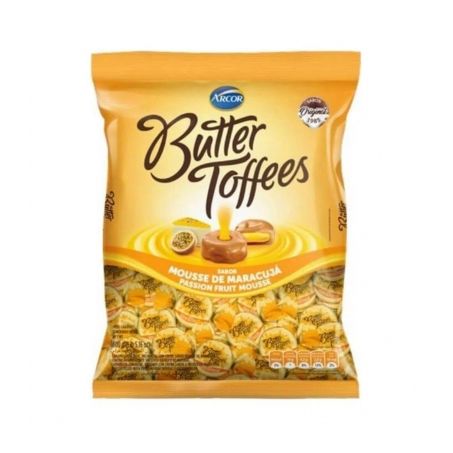 BALA ARCOR 400G BUTTER TOFFEES MOUSSE MARACUJA