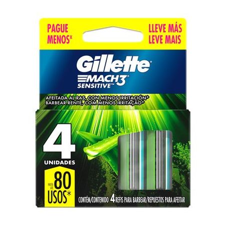 Carga gillette mach 3 sensitive lv4 pg3