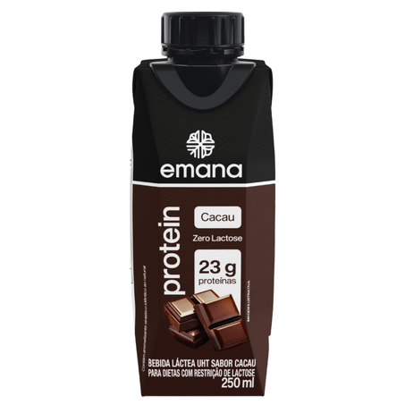 BEBIDA PROTEICA ZERO LACTOSE CACAU 250ML - EMANA