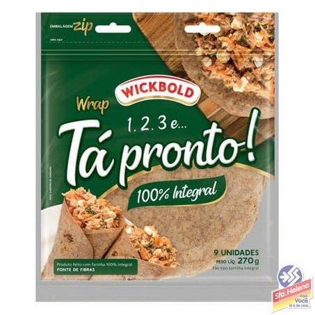 PÃO WICKBOLD 270G TORTITTA 100% INTEGRAL