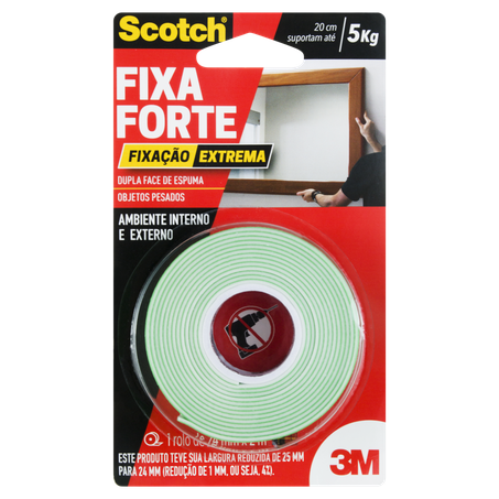 Fita Adesiva 3m Fixa Forte C/1 24mm x 0,2m Extreme