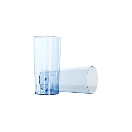 Copo neon azul strawplast 340ml c/10