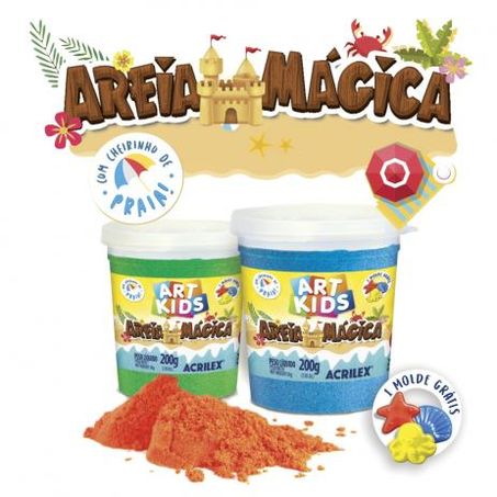 Brinq areia magica acrilex 200g