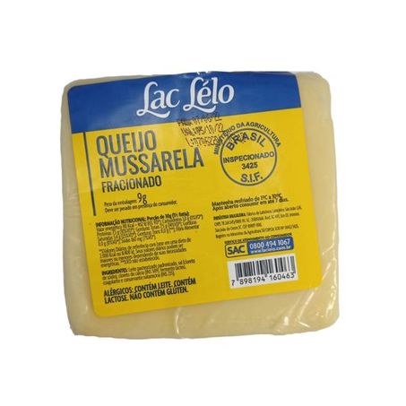 Queijo Mussarela Lac Lelo Fracionado 150g