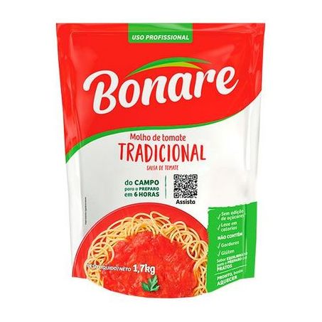 Molho de tomate Bonare Tradicional 1,7kg