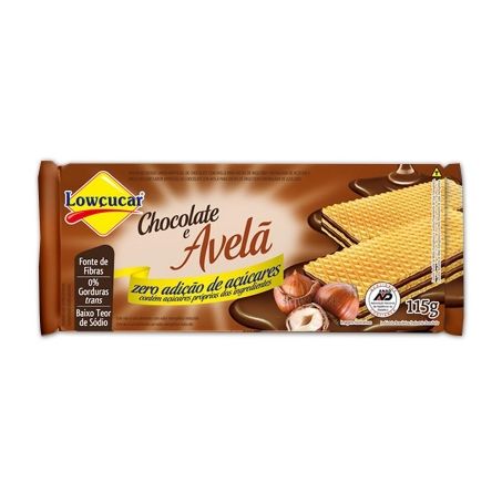 Wafer Lowcucar Zero Sem Lactose Chocolate Com Avela 115g