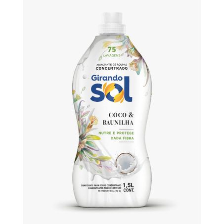 Amaciante concentrado coco e baunilha girando sol 1.5l