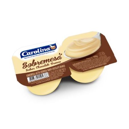 Sobremesa láctea carolina sabor chocolate branco 180g