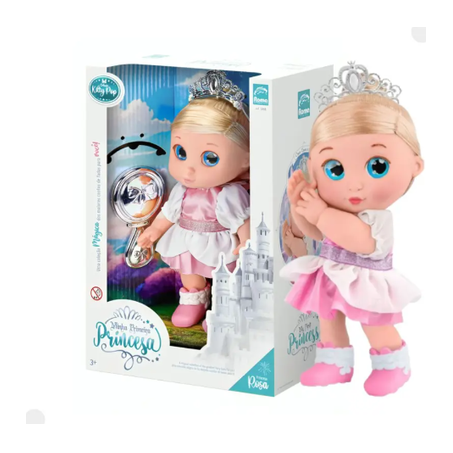 BONECA MINHA PRIMEIRA PRINCESA ROSA