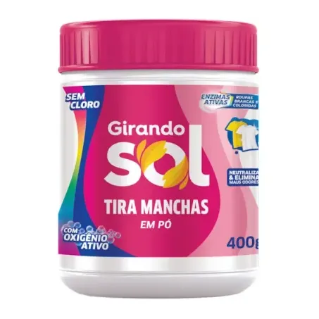 Tira manchas girando sol sem cloro pote 400g