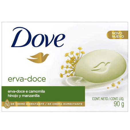 Sabonete barra dove 90g erva doce