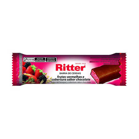 BARRA CEREAL RITTER FRUTAS VERMELHAS COB CHOC 25G