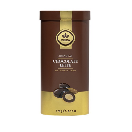 Amêndoas Vieira Chocolate ao Leite Lata 175g