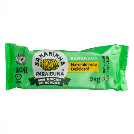 BANANINHA SEM ADIÇÃO DE AÇÚCAR 23G BANANINHA PARAIBUNA