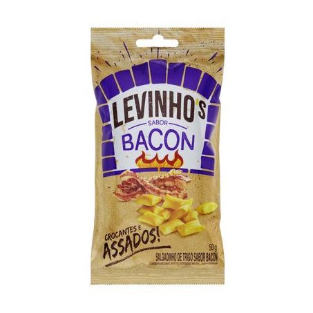 Salgadinho de Trigo Levinhos Sabor Bacon Embalagem 50G