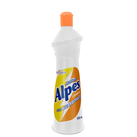 Limpador Alpes 500ml Multiuso Bicarbonato Laranja