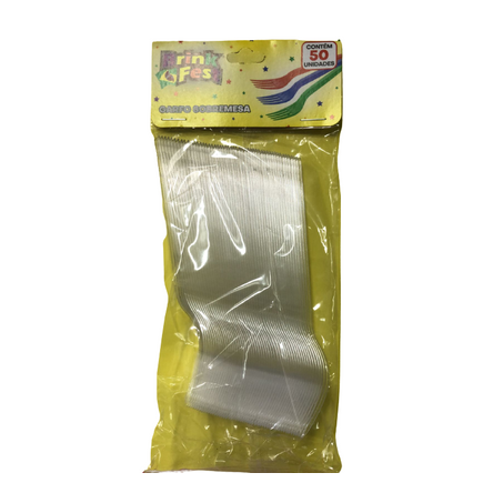 Garfo plastico brink fest c/50 cristal