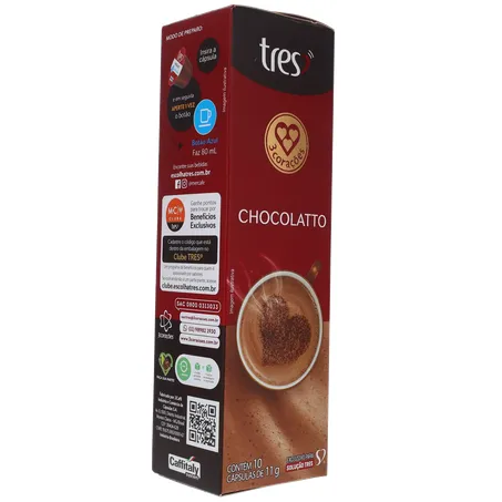 Cápsula 3 Corações Chocolate C/10 110g 360-32