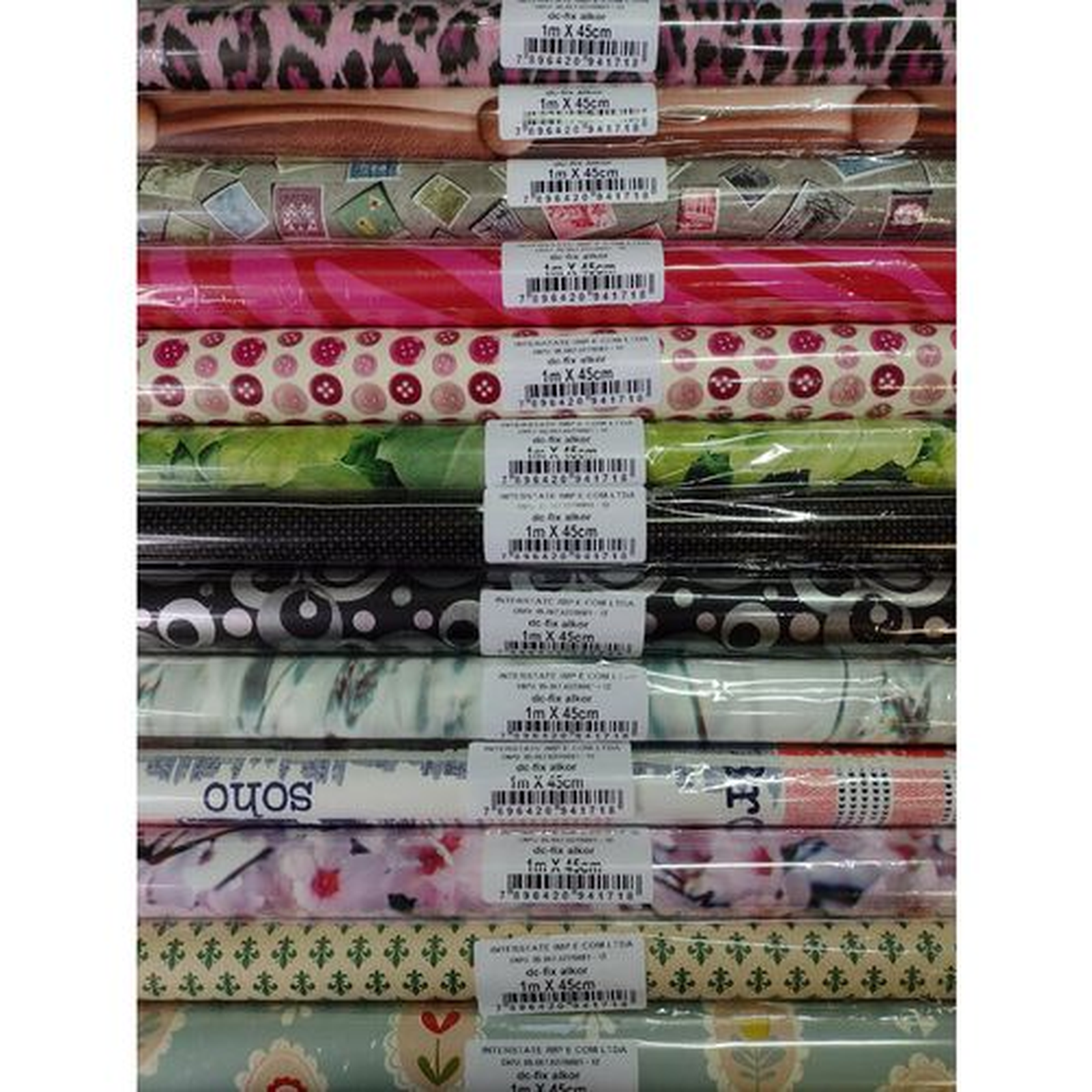 Papel Adesivo Alkor Tam. 45cmx100cm - Com 1 Folha - Cores Sortidas