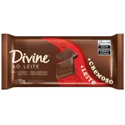 Chocolate ao leite mais cremoso divine 70g