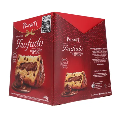 Panettone Parati Trufado com Gotas de Chocolate Ao Leite Caixa 400gr 360-5