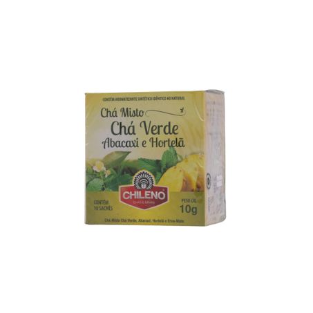 Chá Misto Chileno Chá Verde, Abacaxi, Hortelã e Erva-Mate Caixa com 10un - 10gr 360-3