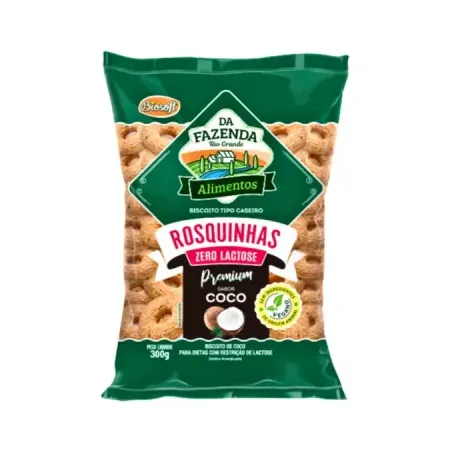 ROSQUINHA COCO ZERO LAC 300G - BIOSOFT