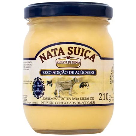 Nata suiça 210g zero acucar reserva de minas