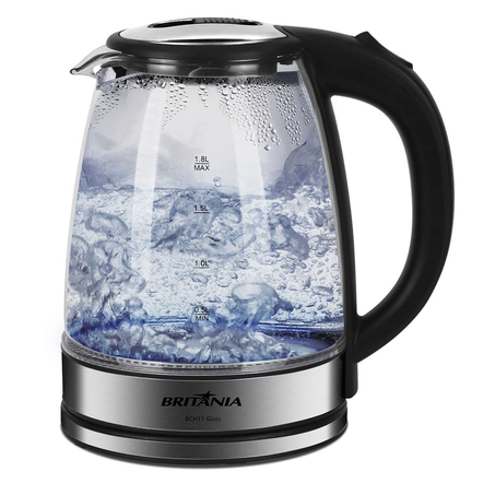 CHALEIRA ELÉTRICA BRITÂNIA GLASS 1,8L 220V REF.BCH11