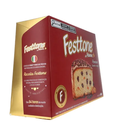 Panettone de Páscoa Festtone Chocolate e Laranja Cristalizada 400G 360-12