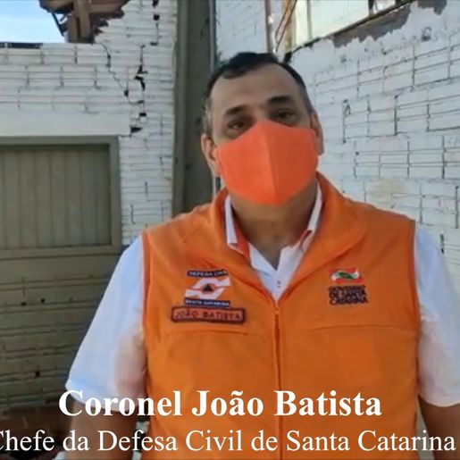 VÍDEO: Chefe da Defesa Civil de Santa Catarina visita região