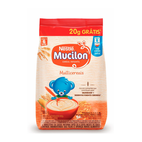 Alimento Infantil Nestlé Mucilon Multicereais Sachê 180g Grátis 20g 
 
