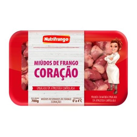 Coração de frango Nutrifrango resfriada 700g