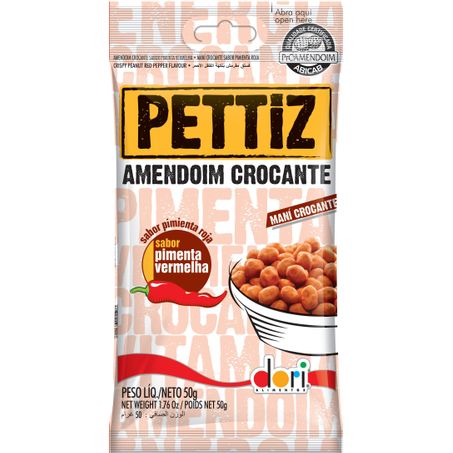 Amendoim pettiz 50gr pimenta vermelha