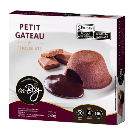 Petit Gateau Mr. Bey Chocolate Embalagem 240G
