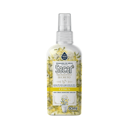 Bloqueador De Odores Secar Momento Secreto Citrus Frasco 60ml 
 
