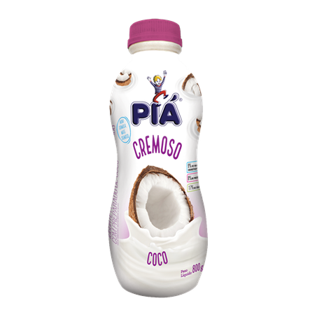 Iogurte pia cremoso 800g coco garrafa