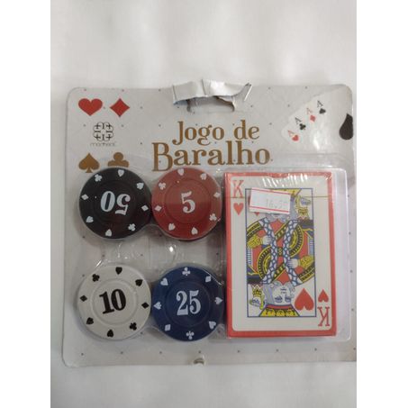 BARALHO POKER C/54 CARTAS+24FICHAS
