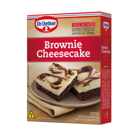 Mistura Bolo Dr Oetker Brownie Cheesecake Caixa 380g 
 