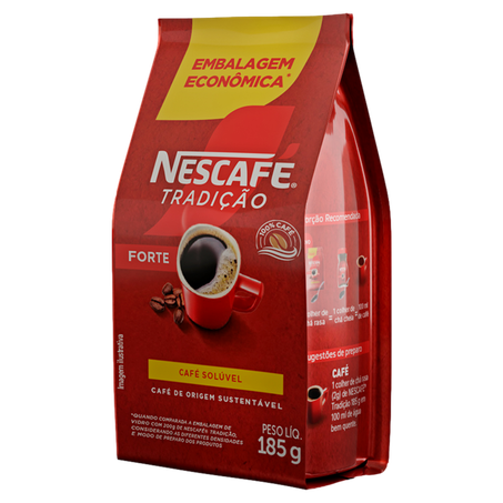 Café Solúvel Forte Nescafé Tradição 185G Embalagem Econômica