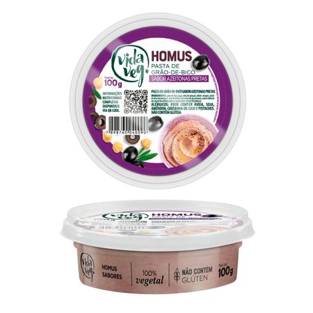 Homus vida veg azeitona preta 100g
