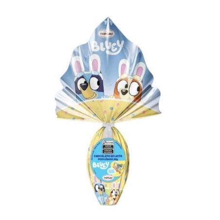 Ovo de Páscoa ao Leite Bluey Topcau 80g Vem com Um Quebra-Cabeça