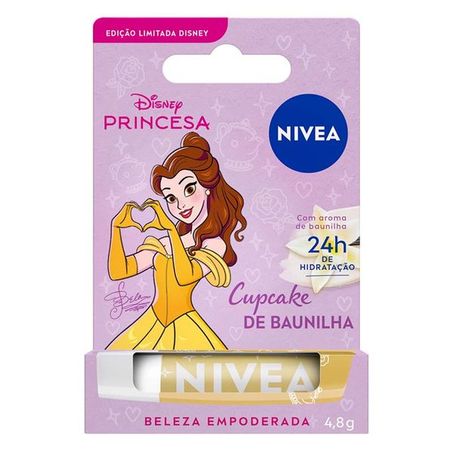 HIDRATANTE LABIAL NIVEA DISNEY PRINCESA BELA - BELEZA EMPODERADA BAUNILHA 4,8G