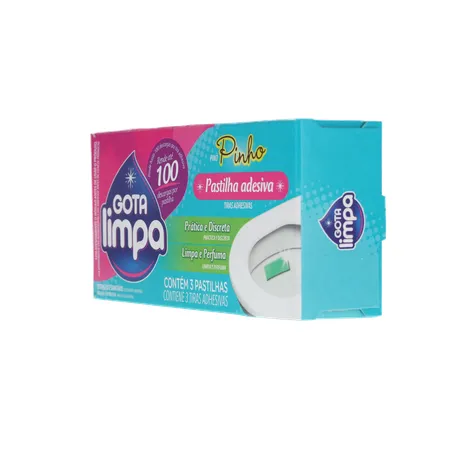 Detergente Sanitário Gota Limpa Pastilha Adesiva Caixa 3un 360-6