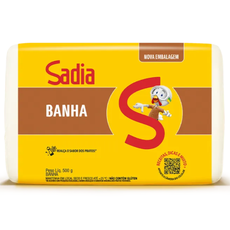 BANHA REFINADA RESFRIADA SADIA 500G