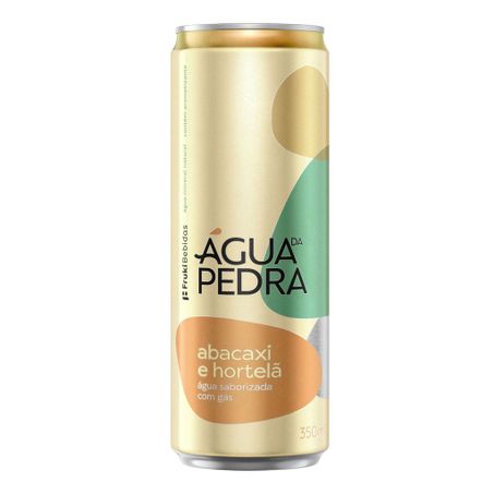 Água da pedra Saborizada c/gás abacaxi e hortelã 350ml