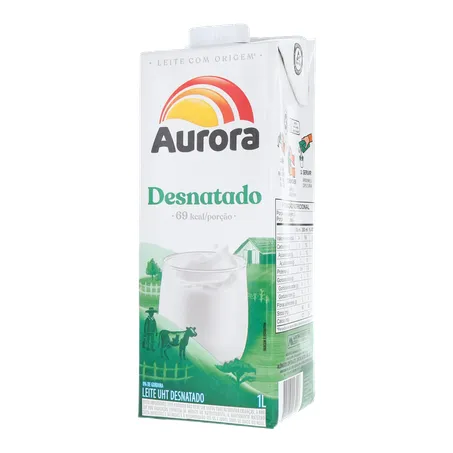 Leite aurora desnatado 1l 360-2